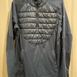 NIKE Men’s Blue Quilted Pullover Jacket - Thermafit